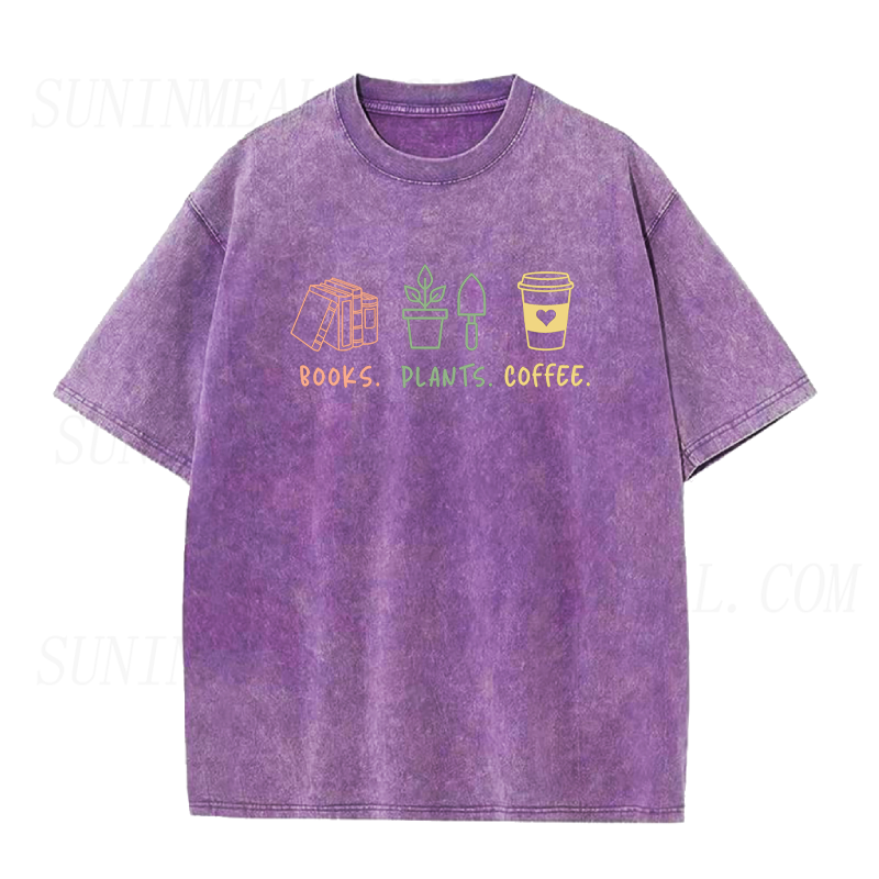 Plants Books Coffee Unisex Tee