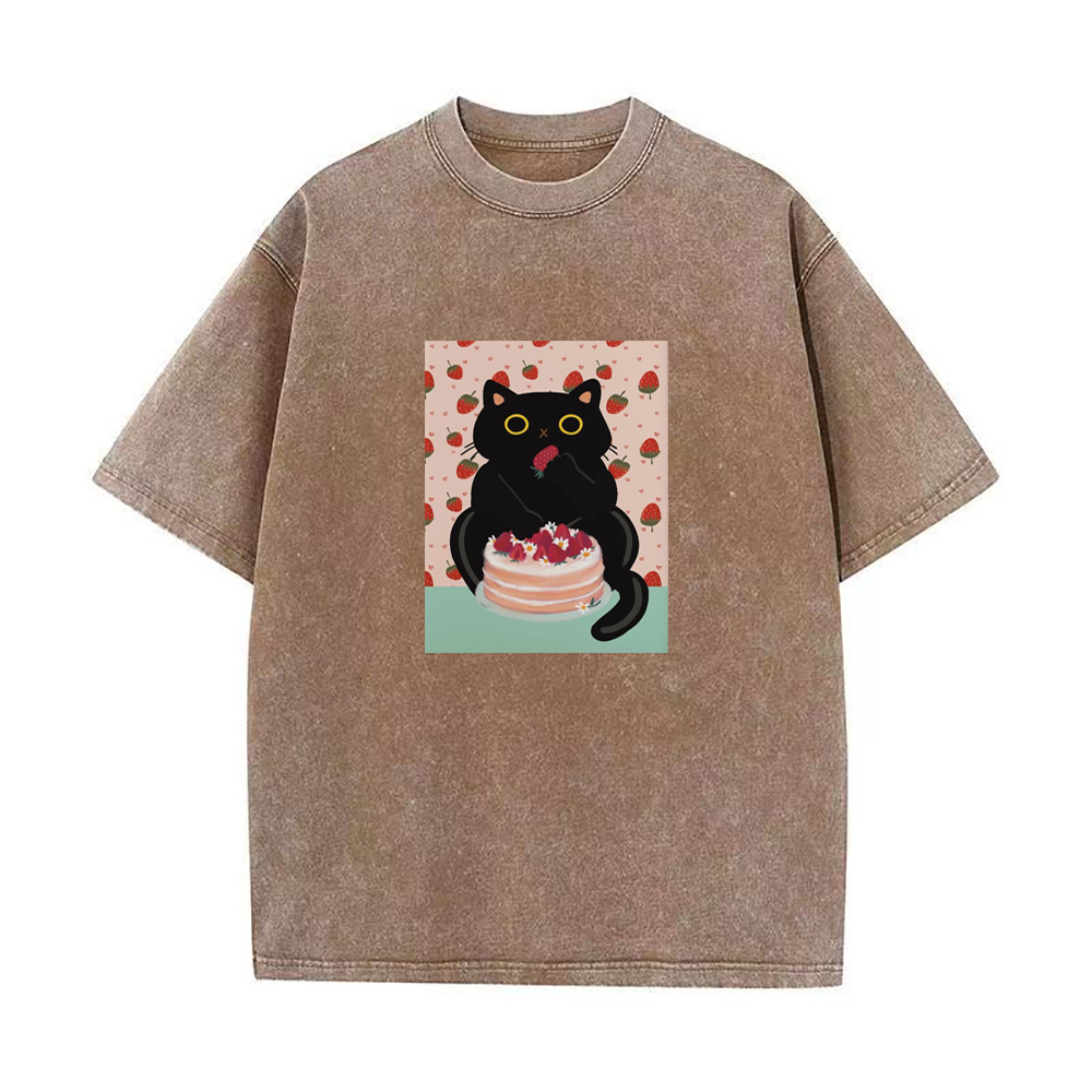 ストロベリーキャット ユニセックスTシャツ
