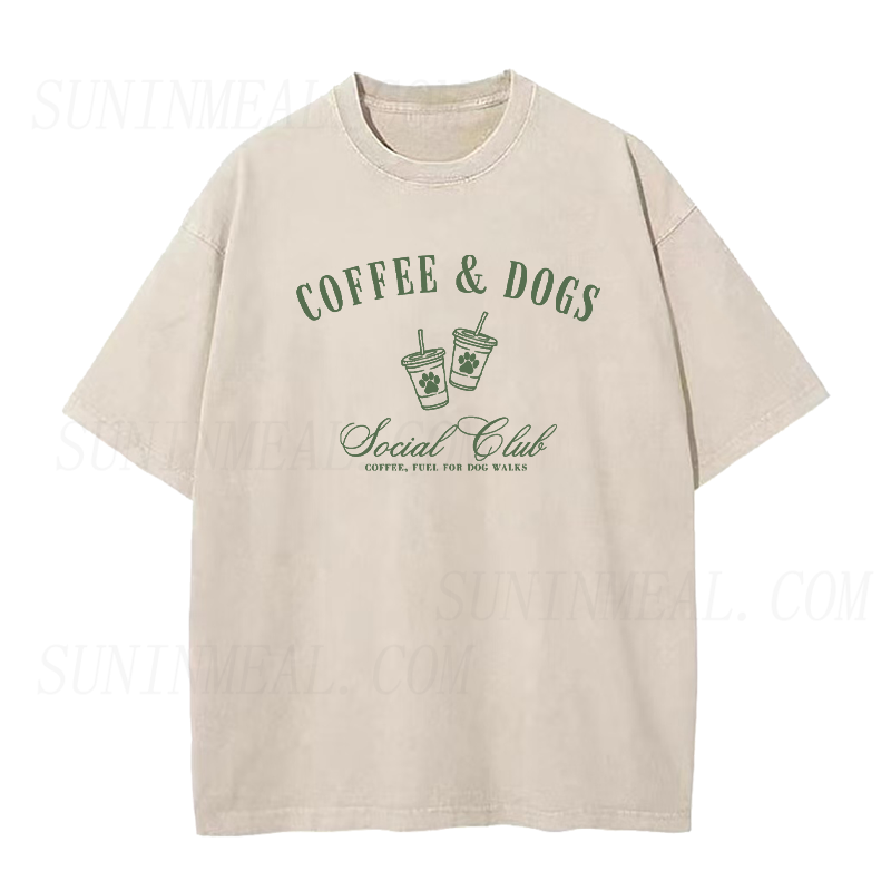 Coffee and Dogs Social Club Unisex Tee