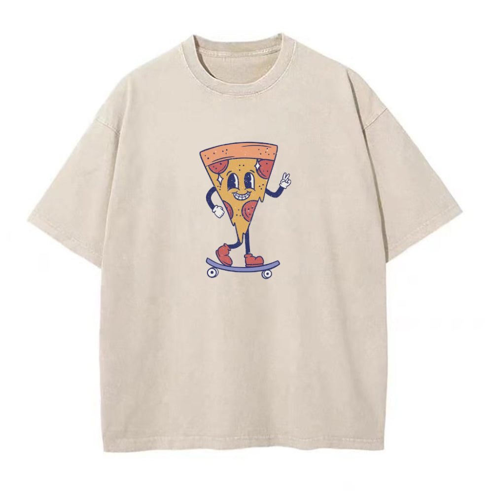 ピザ スケートボード ユニセックス Tシャツ