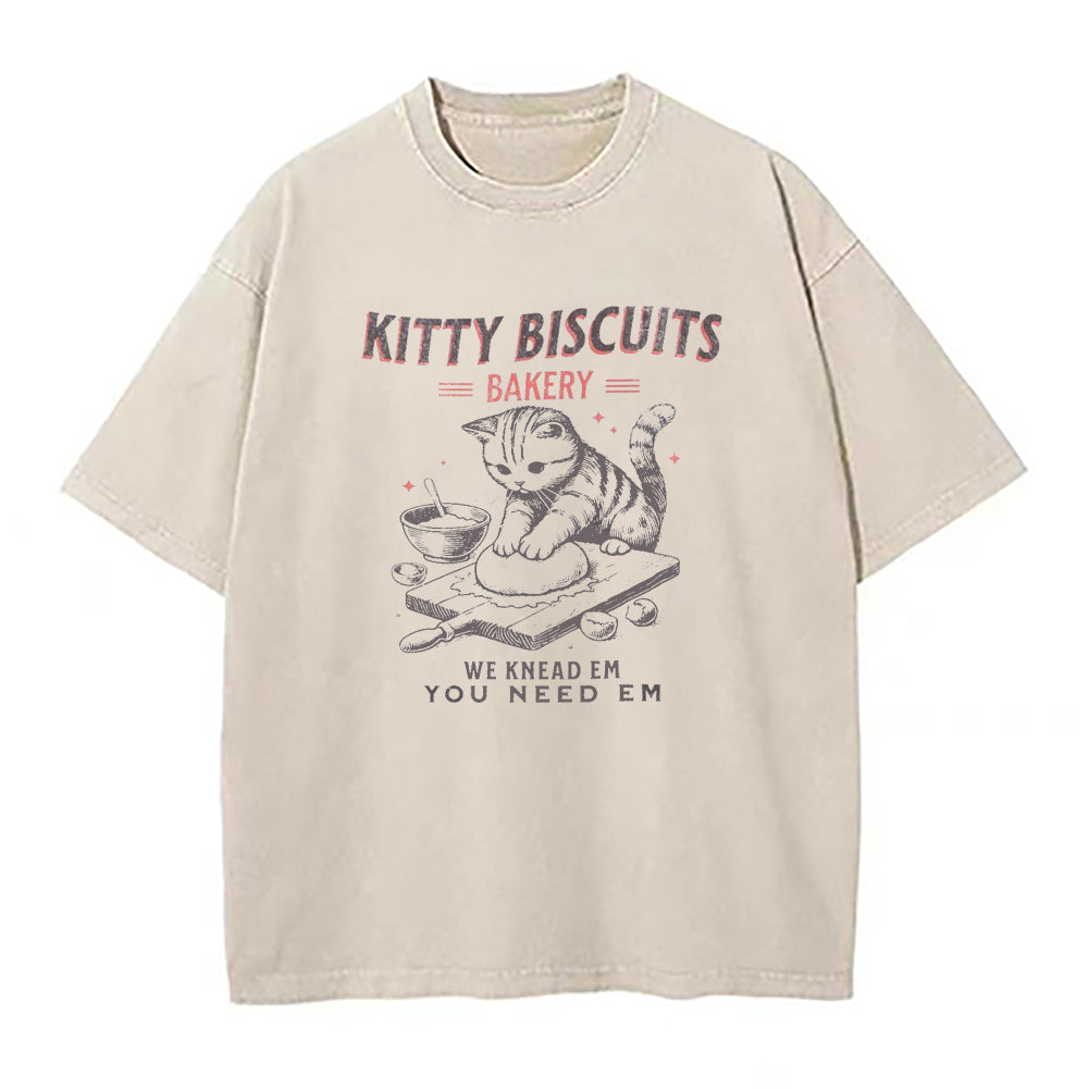 キュートなキティビスケットベーカリーのユニセックスTシャツ