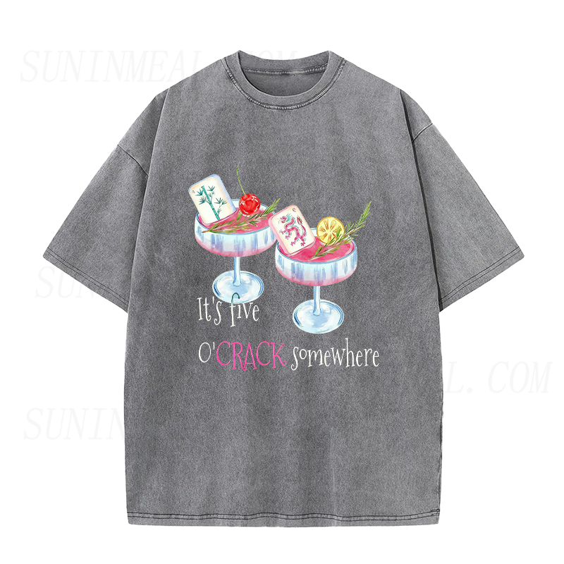 Mahjong It's Five O'Crack Somewhere Unisex Tee