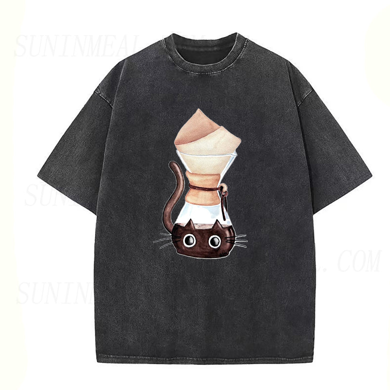 Coffee Cat Unisex Tee