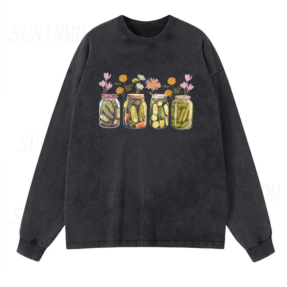 Vintage Canned Pickles Sleeve Unisex Tee