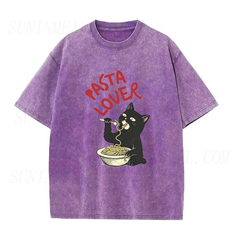 Cat Eating Spaghetti Unisex Tee