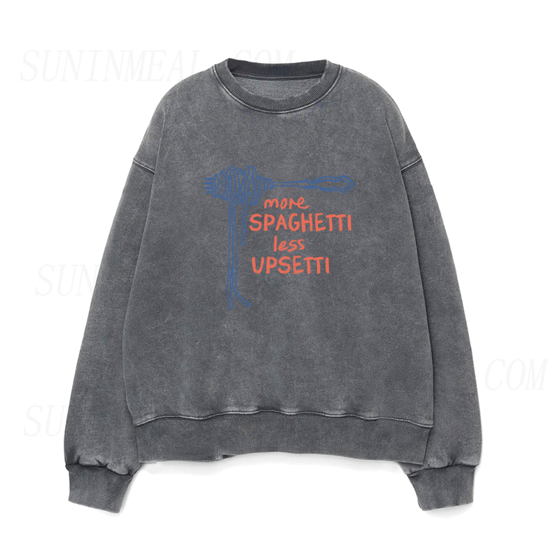 More Spaghetti Less Upsetti Unisex Crewneck Sweatshirt