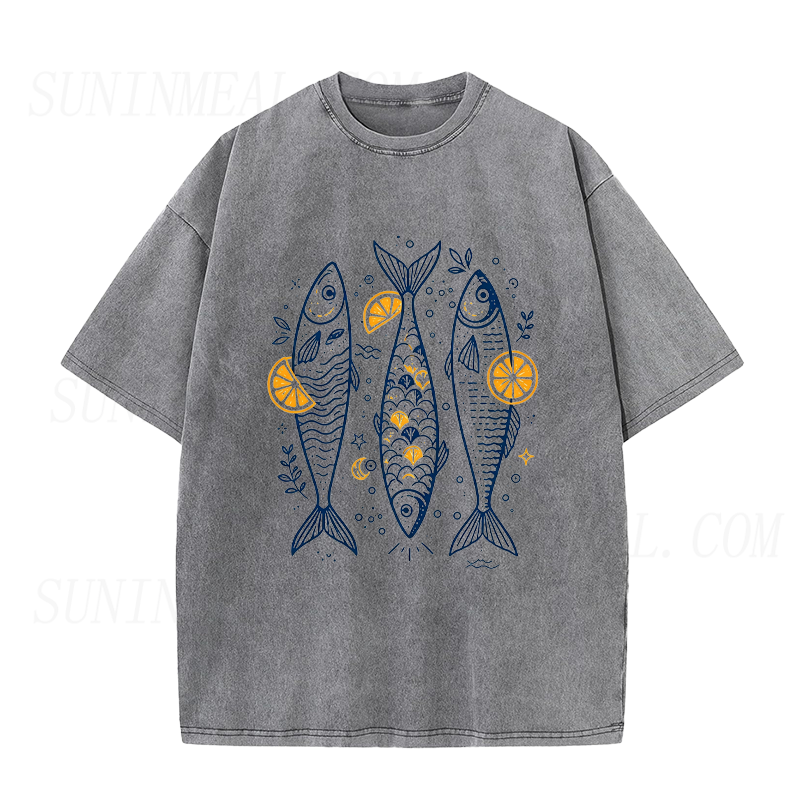 Vintage Sardine and Lemon Unisex Tee
