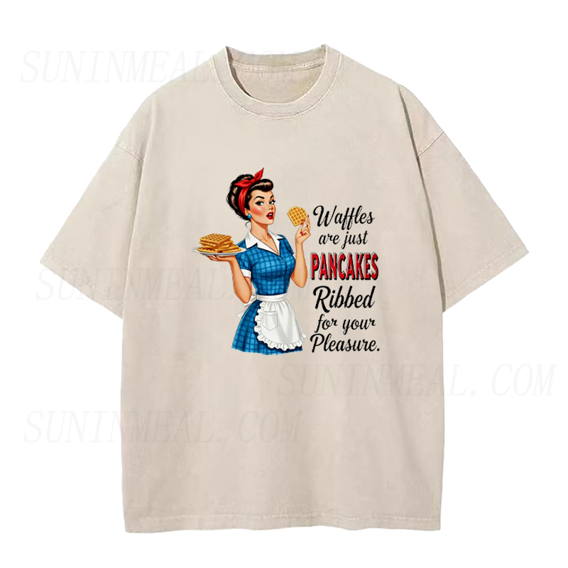 Ribbed Pancakes for Pleasure Unisex Tee