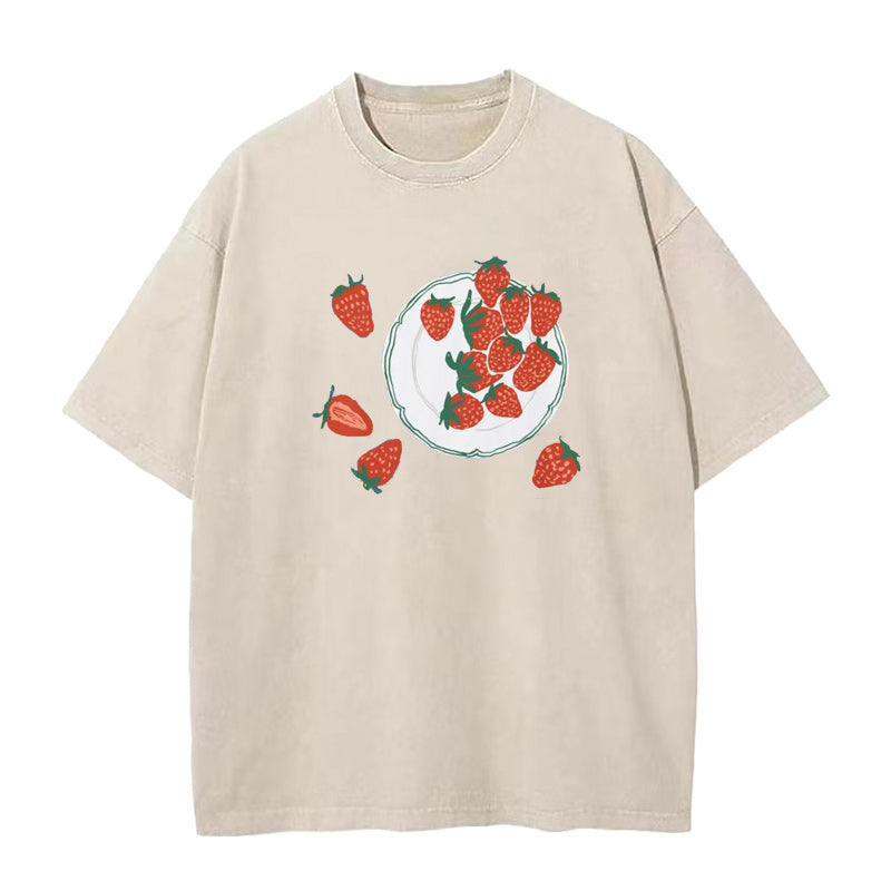 plate Strawberry Unisex Tee