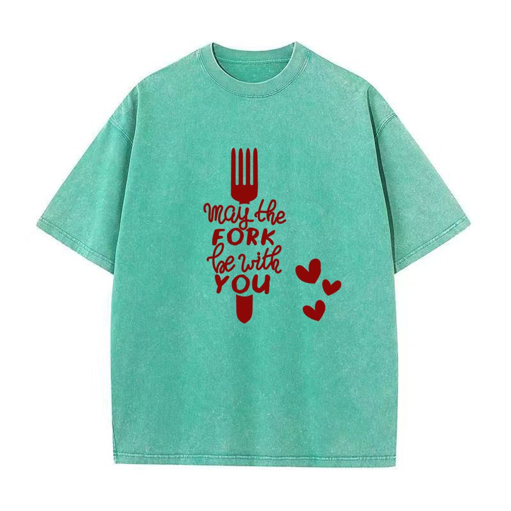 フォークがあなたと共にありますように ユニセックスTシャツ