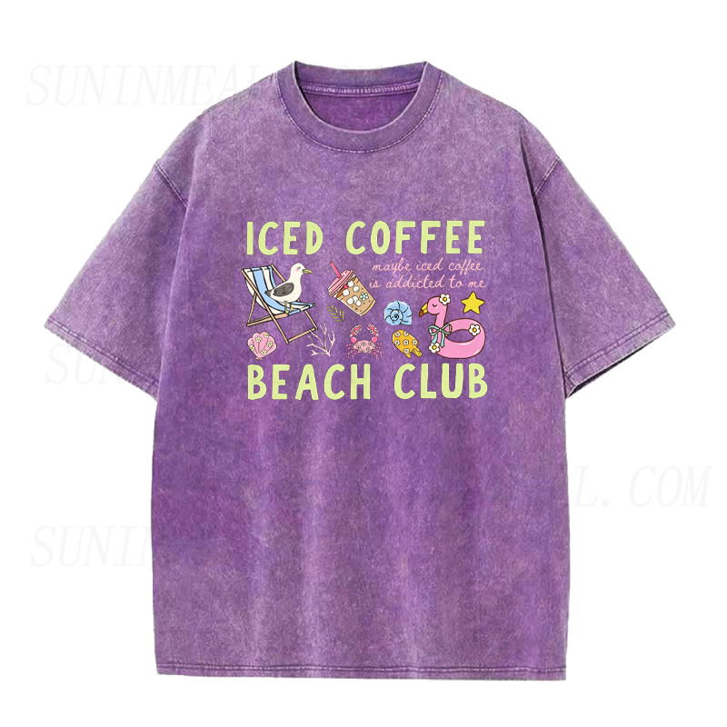 Iced Coffee Beach Club Unisex Tee