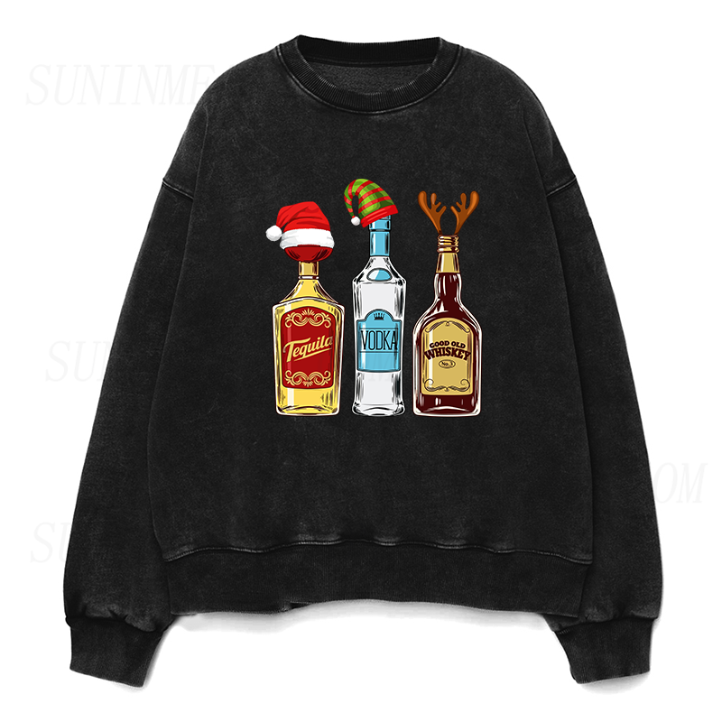 Tequila Vodka Whiskey Unisex Crewneck Sweatshirt