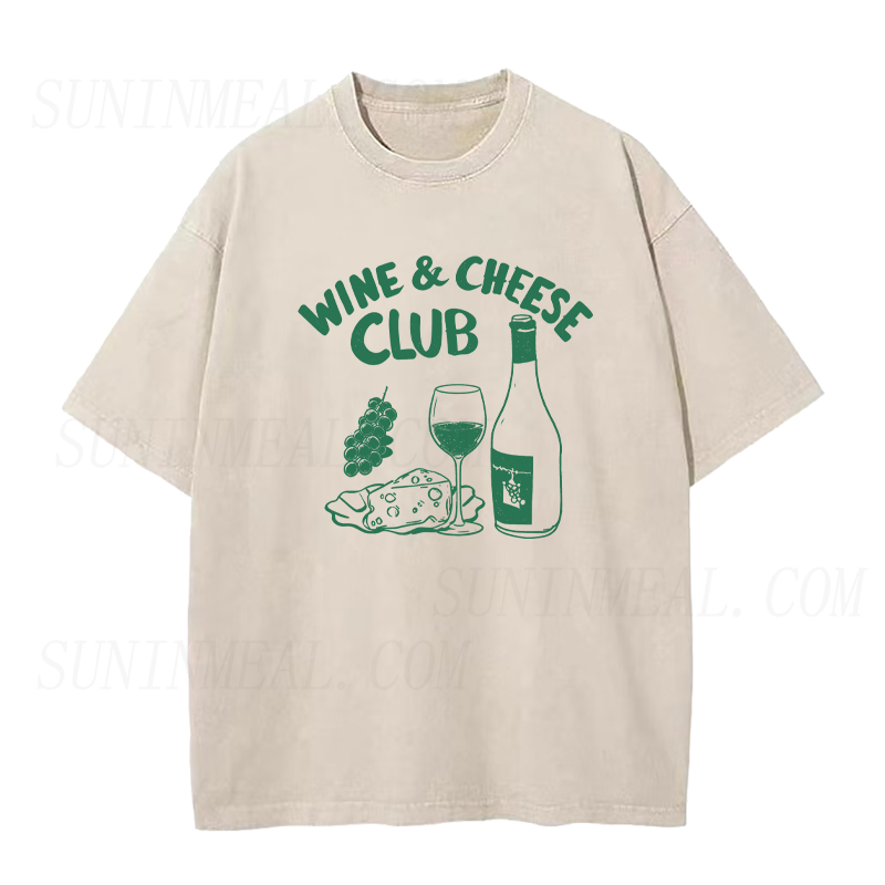 Retro Wine & Cheese Club Unisex Tee