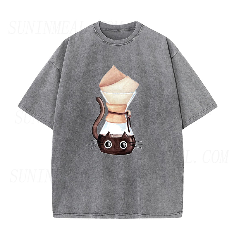 Coffee Cat Unisex Tee