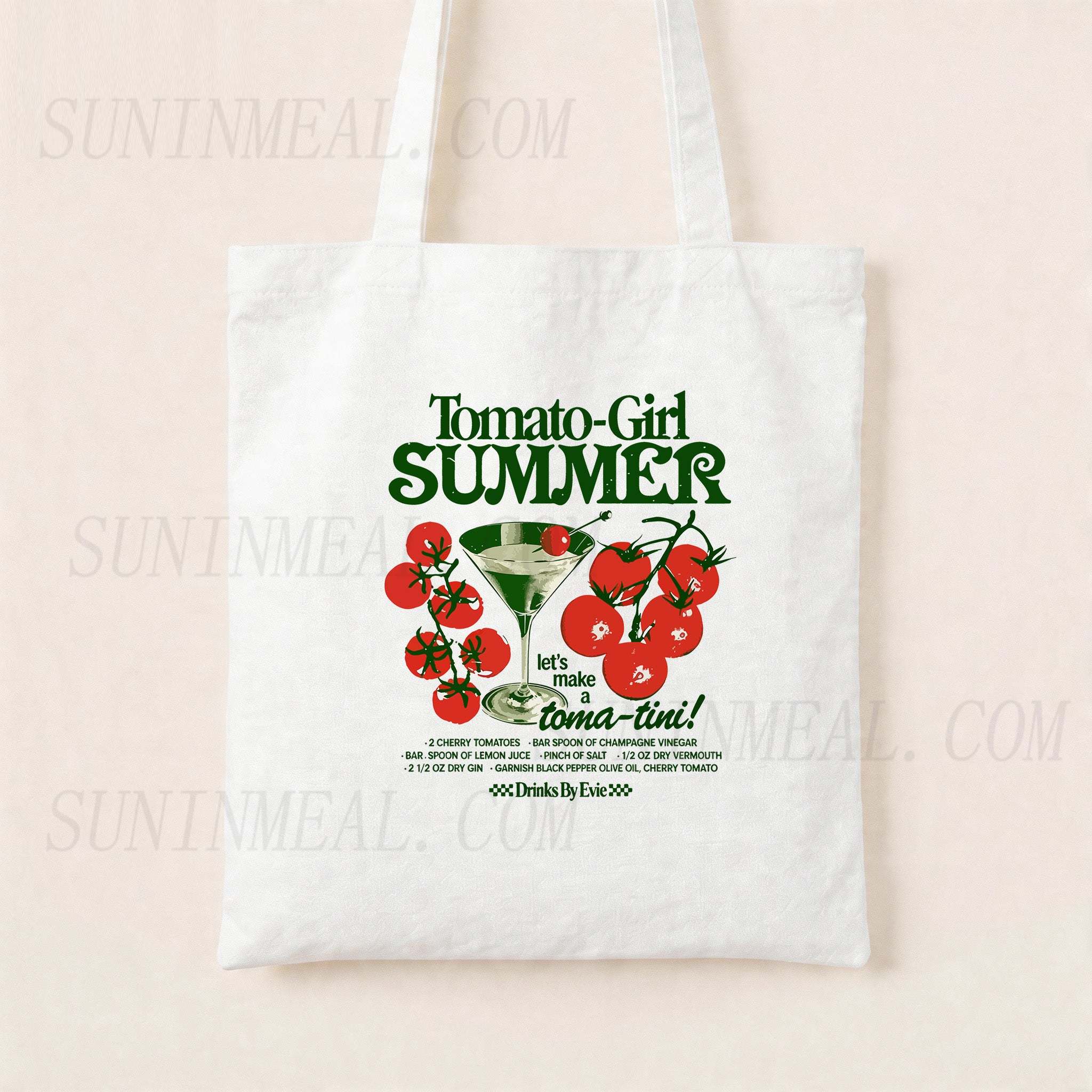 Tomato Girl Summer Canvas Tote Bag