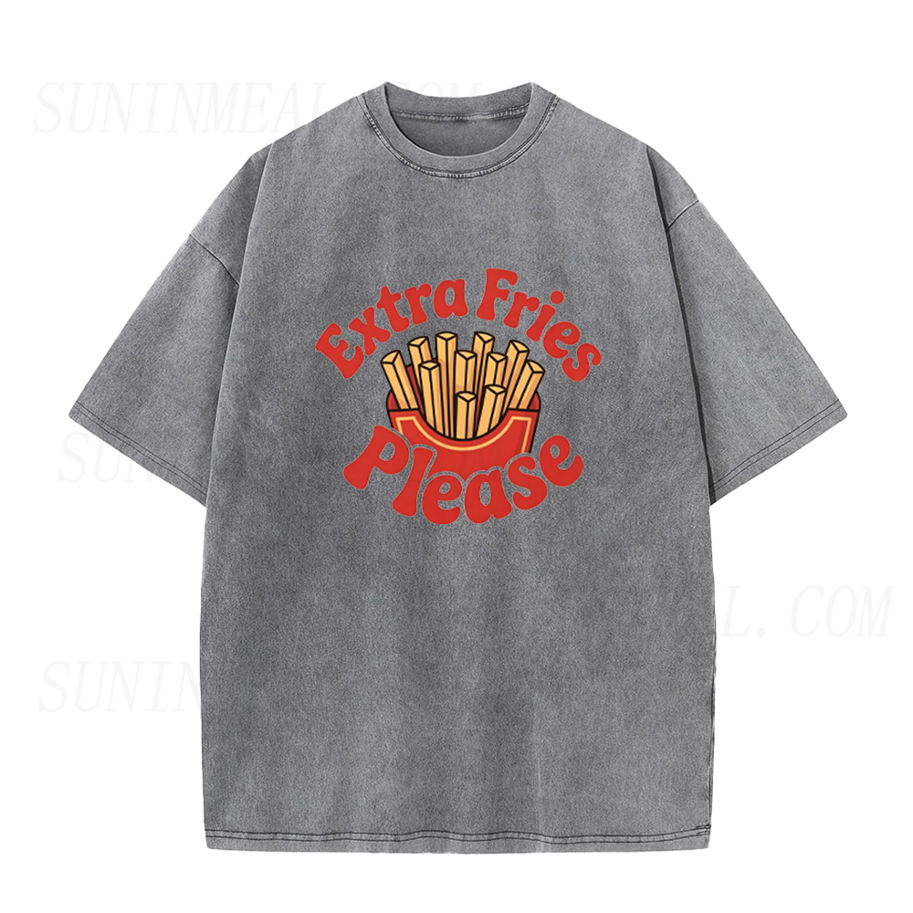 Retro Extra Fries Please Unisex Tee