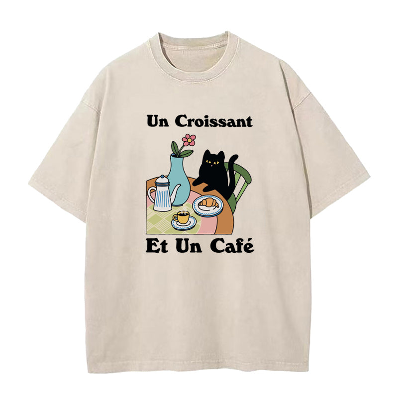 カフェクロワッサン キャット ユニセックスTシャツ