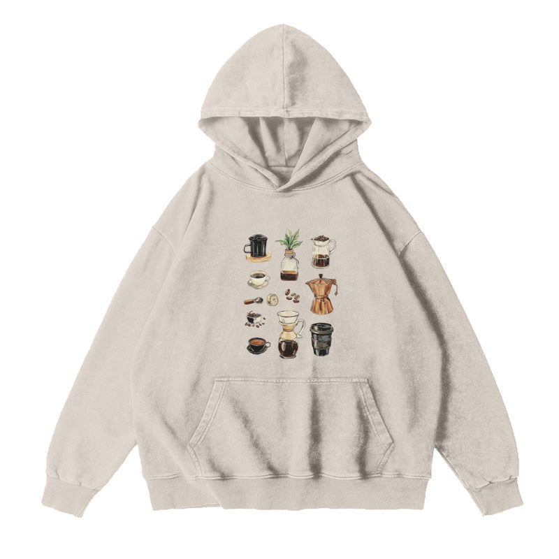 Minimal Coffee Set Unisex Hoodie