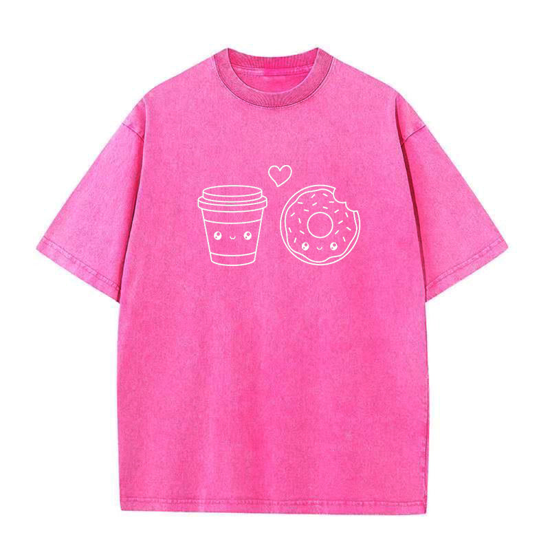 Coffee Cup & Donut Unisex Tee