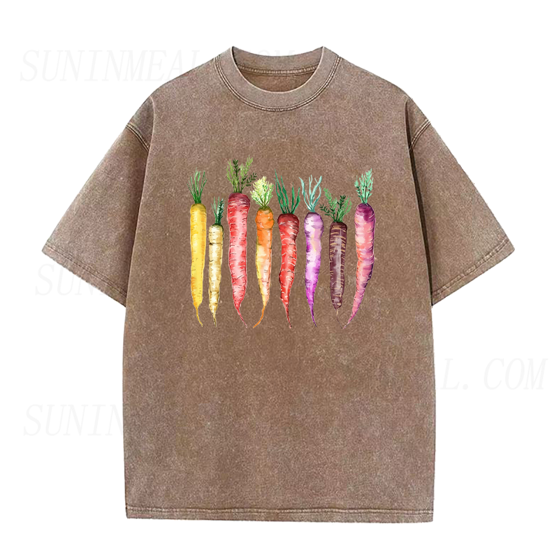 Watercolor Rainbow Carrots Unisex Tee