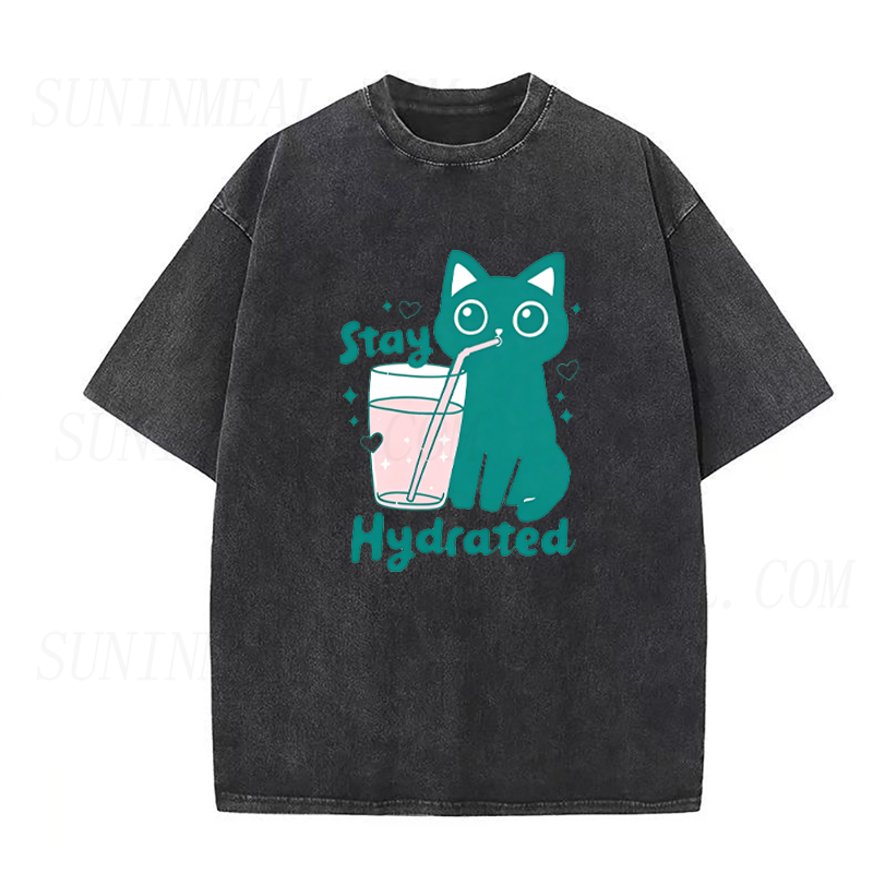 Stay Hydrated Cat Unisex Tee