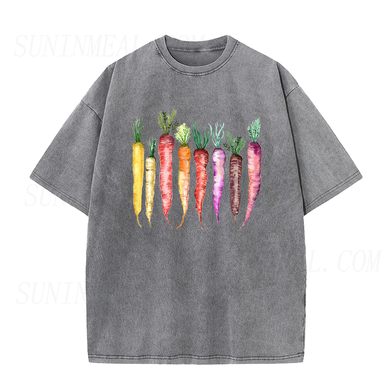 Watercolor Rainbow Carrots Unisex Tee