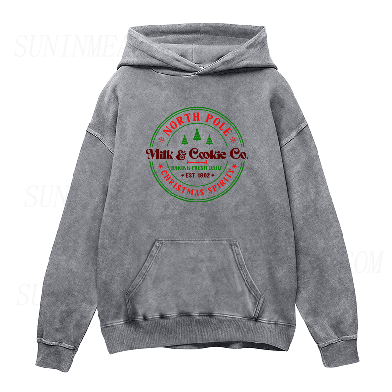 North Pole Milk and Cookie Co. Christmas Unisex Hoodie