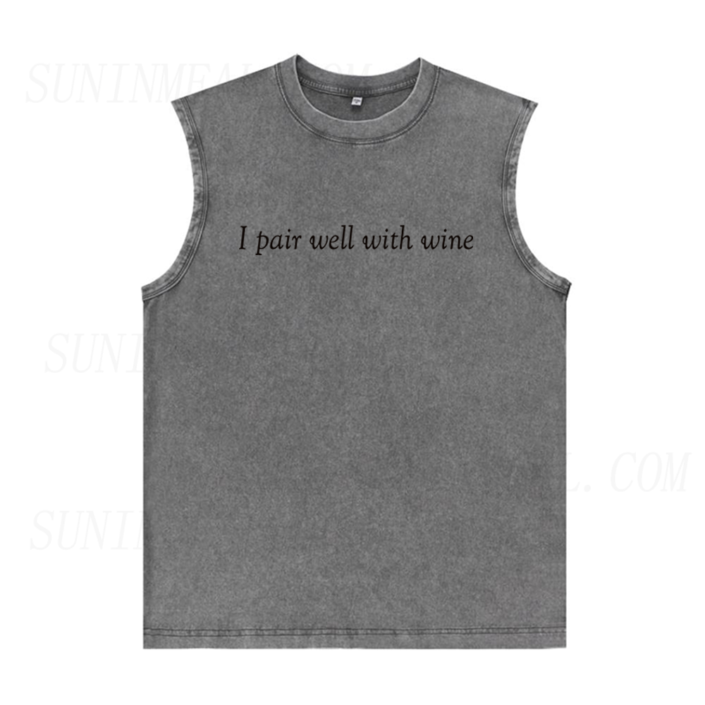 I Pair Well With Wine Unisex Tank Top