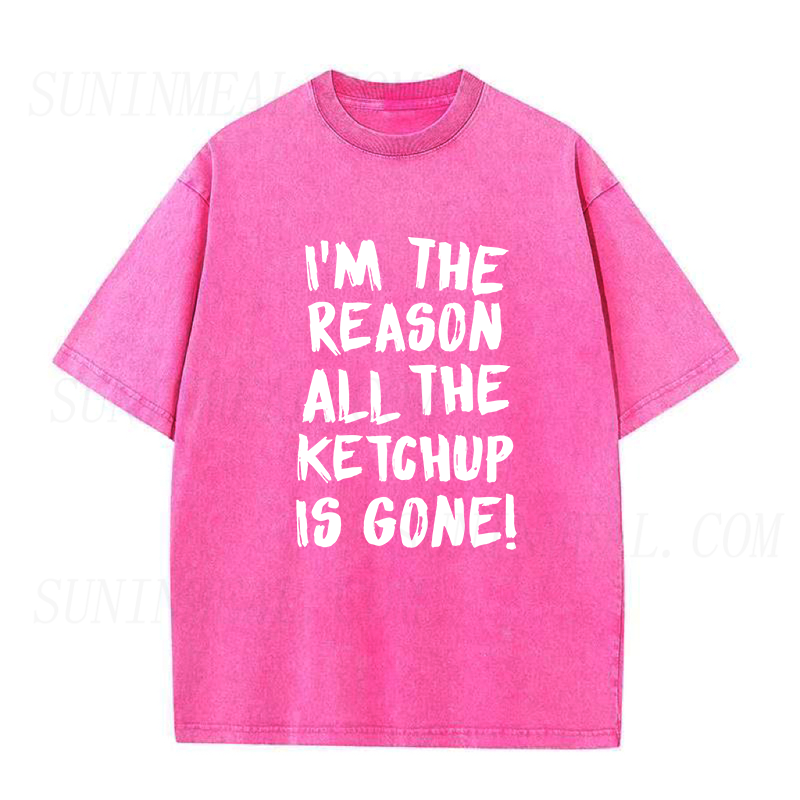「ケチャップが全部消えたのは私だ」ユニセックスTシャツ