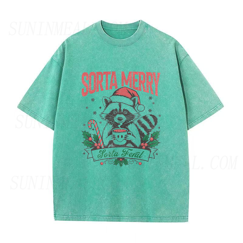 Christmas Raccoon Unisex Tee