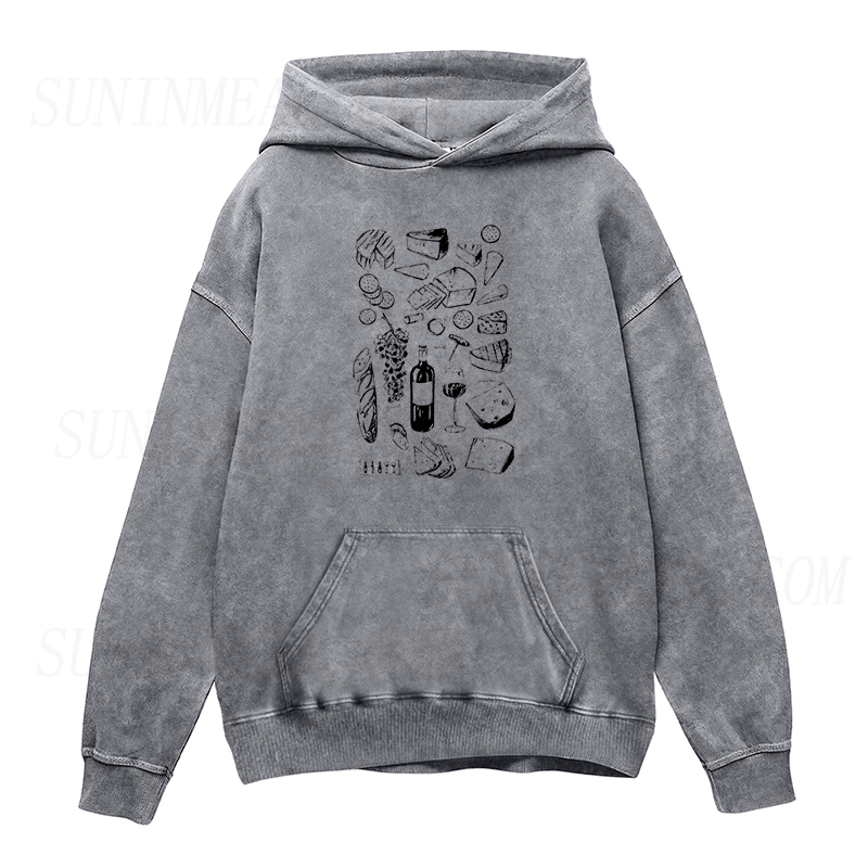 Wine and Cheese Unisex Hoodie