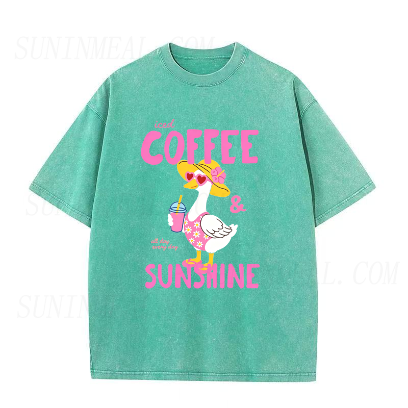 Iced Coffee & Sunshine All Day Every Day Unisex Tee