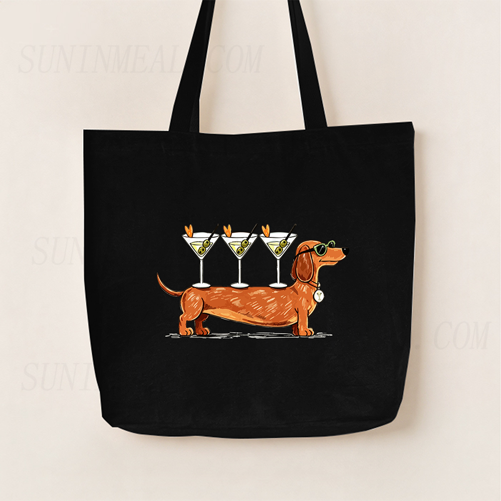 Weenies & Martinis Canvas Tote Bag
