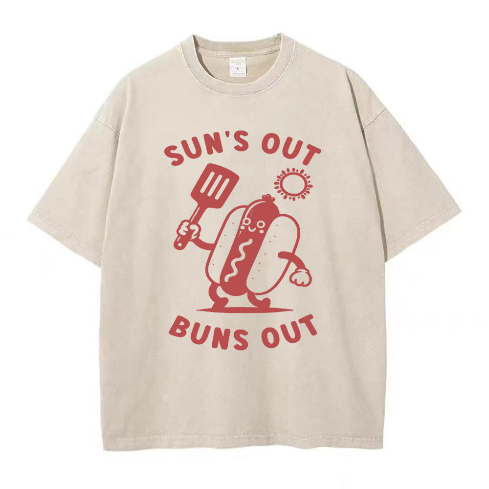 サンズ・アウト・バンズ・アウト・ホットドッグ ユニセックスTシャツ