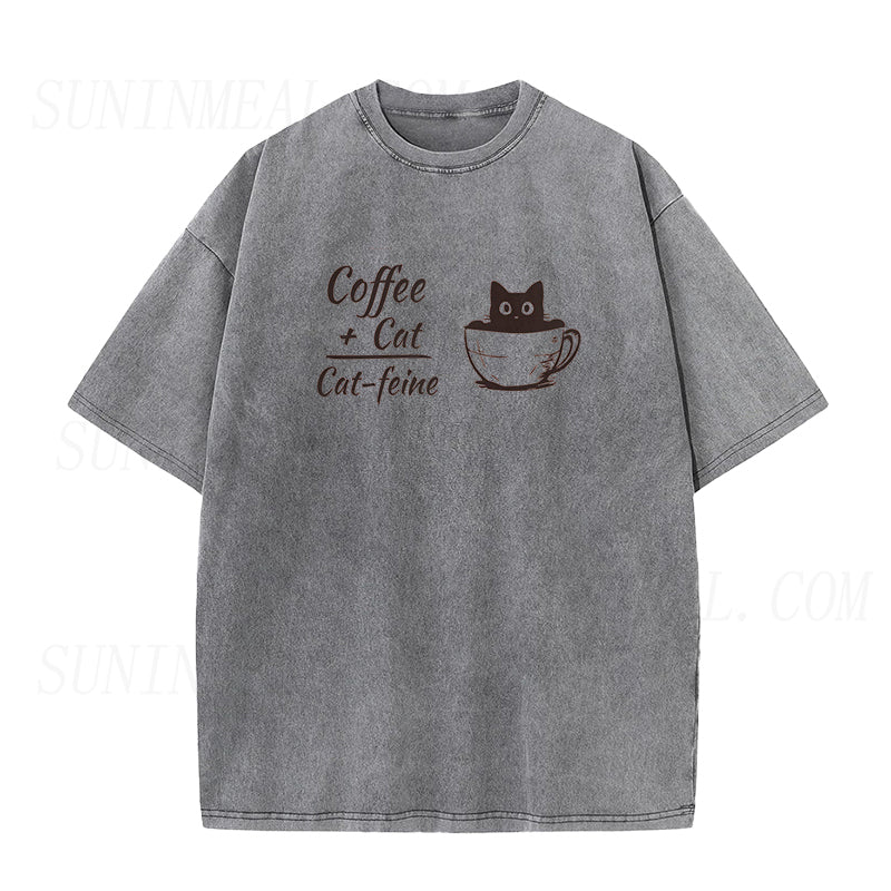 Coffee Plus Cat Equals Cat-feine Unisex Tee
