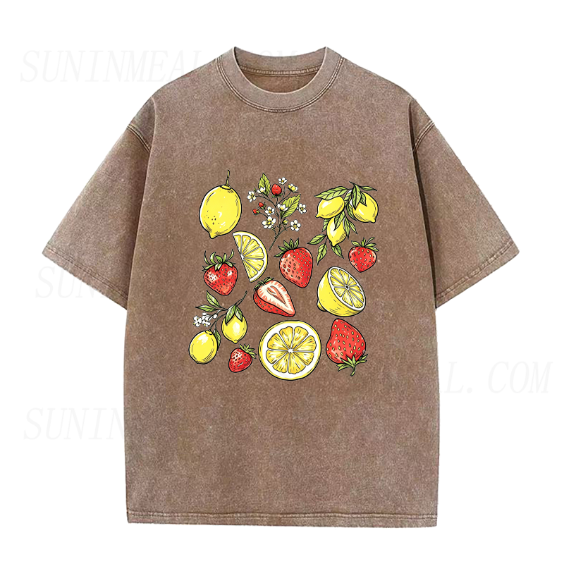 Lemon & Strawberry Botanical Unisex Tee