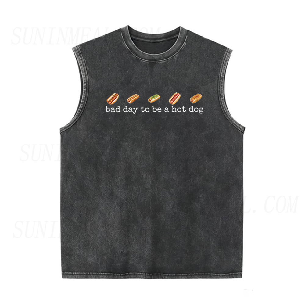 Bad Day To Be A Hotdog Unisex Tank Top