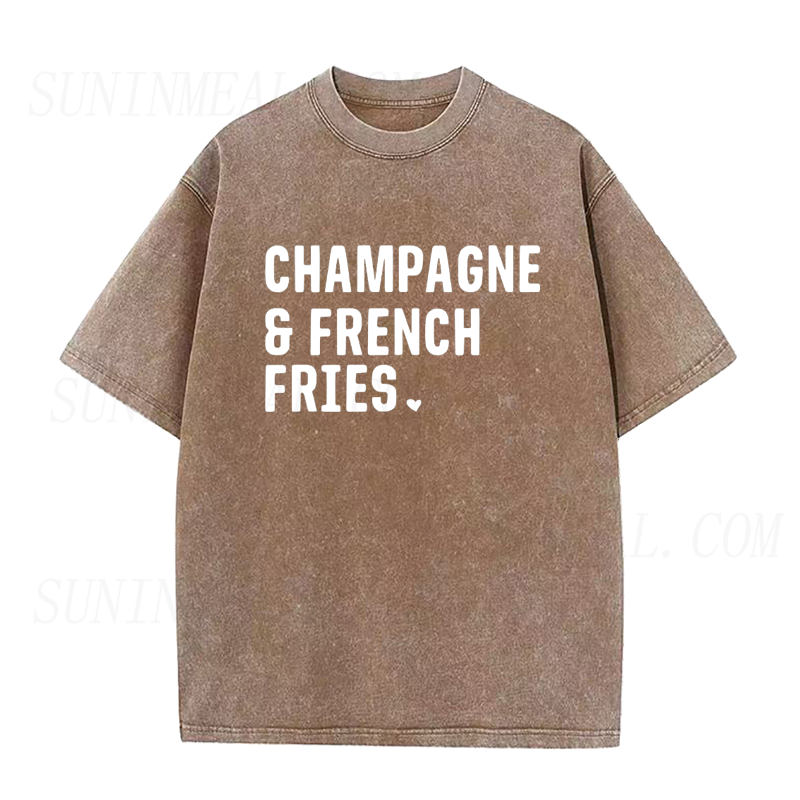 Champagne & French Fries Unisex Tee