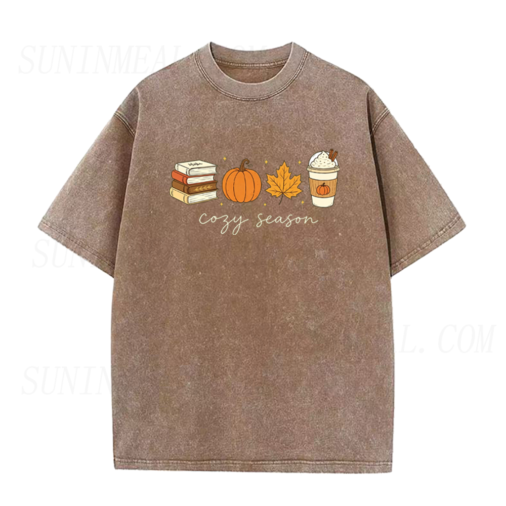 Cozy Season Fall Books Pumpkin Spice Latte Unisex Tee