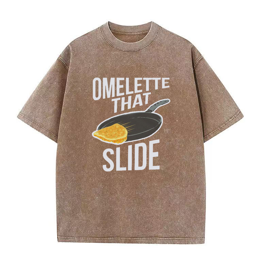 スライドするオムレツユニセックスTシャツ