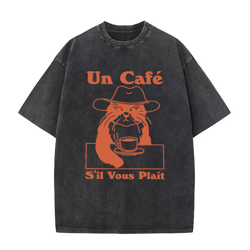 Un Cafe Sil Vous Plait ユニセックス Tシャツ