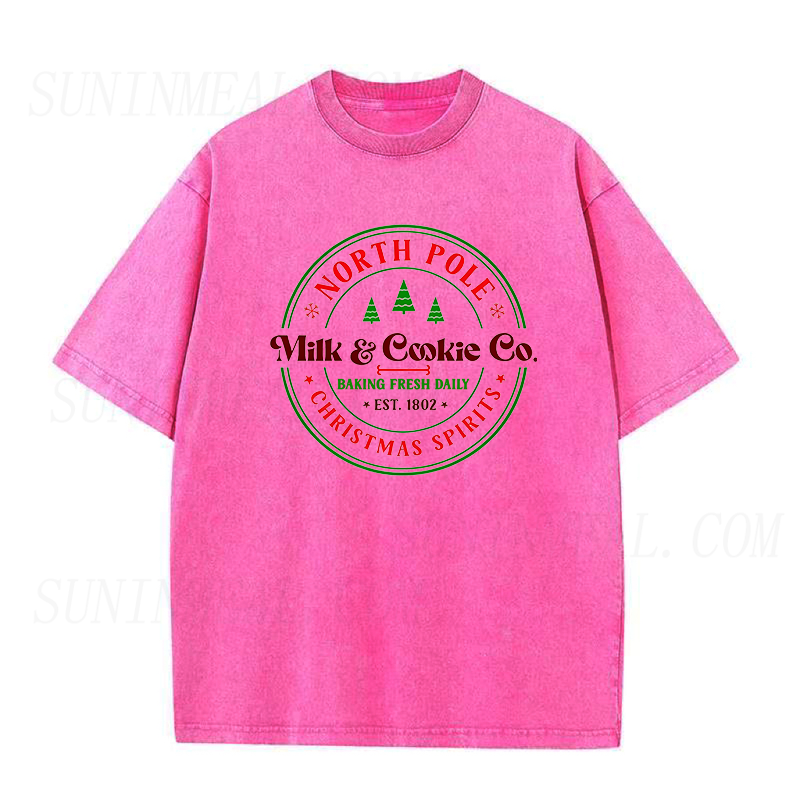 North Pole Milk and Cookie Co. Christmas Unisex Tee