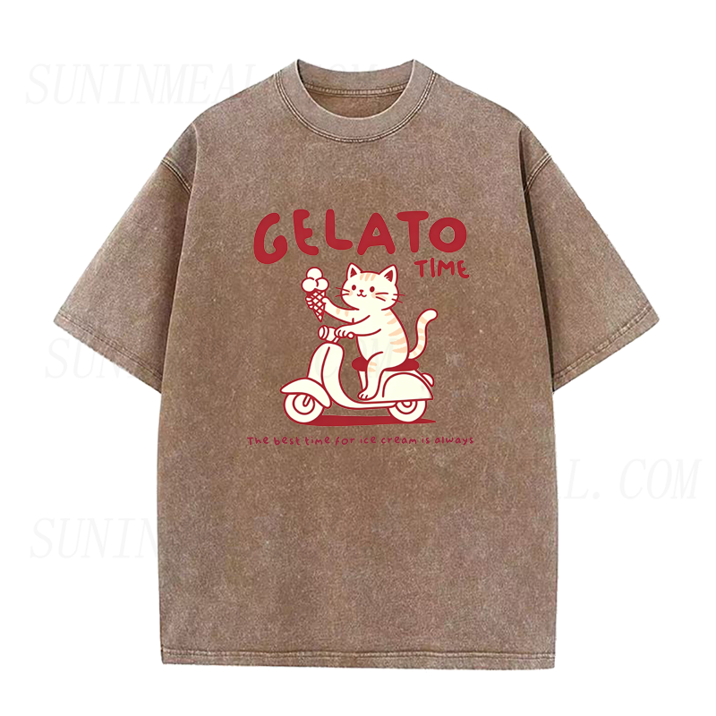 Gelato Time Cat Unisex Tee