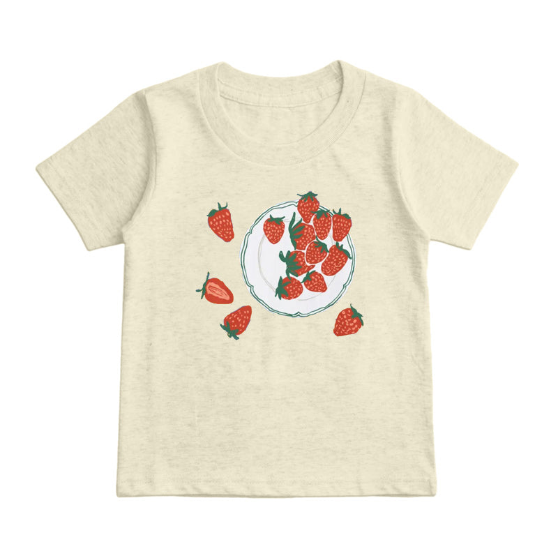 plate Strawberry Kids T-Shirt