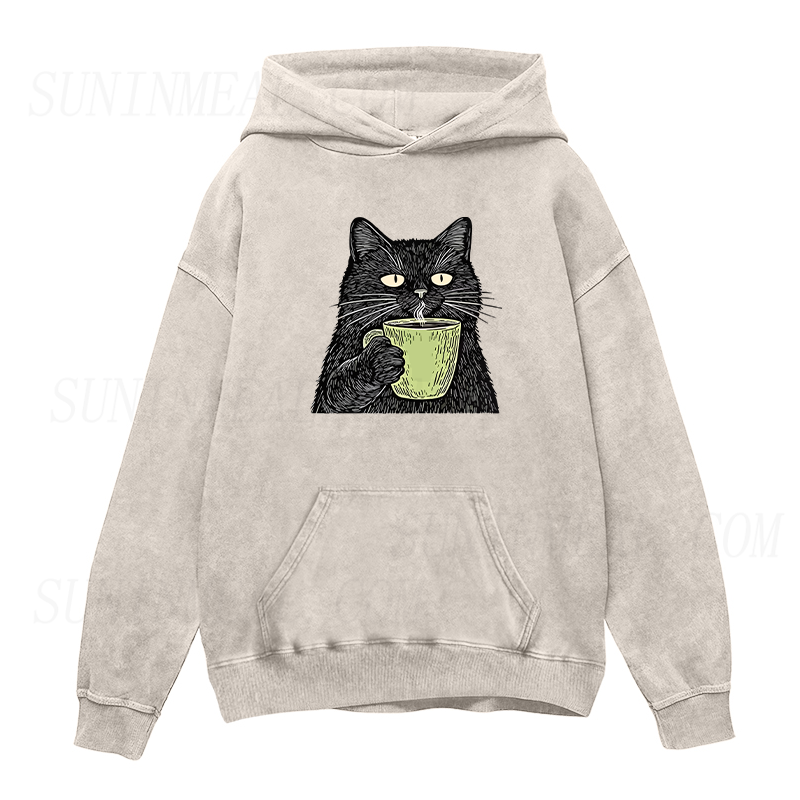 Black Cat Coffee Unisex Hoodie