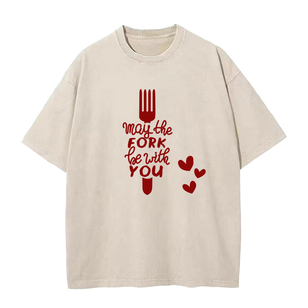 フォークがあなたと共にありますように ユニセックスTシャツ