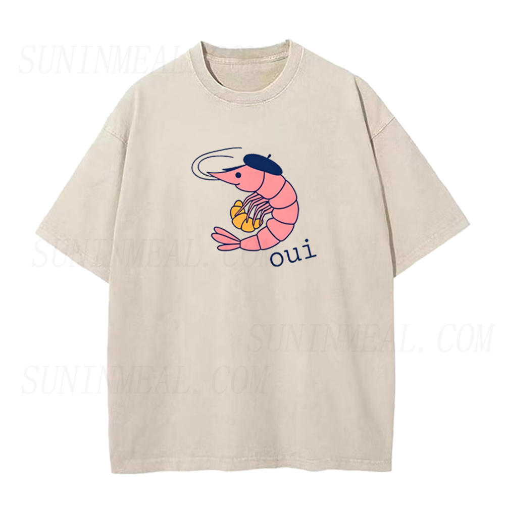 French Shrimp & Croissant Unisex Tee