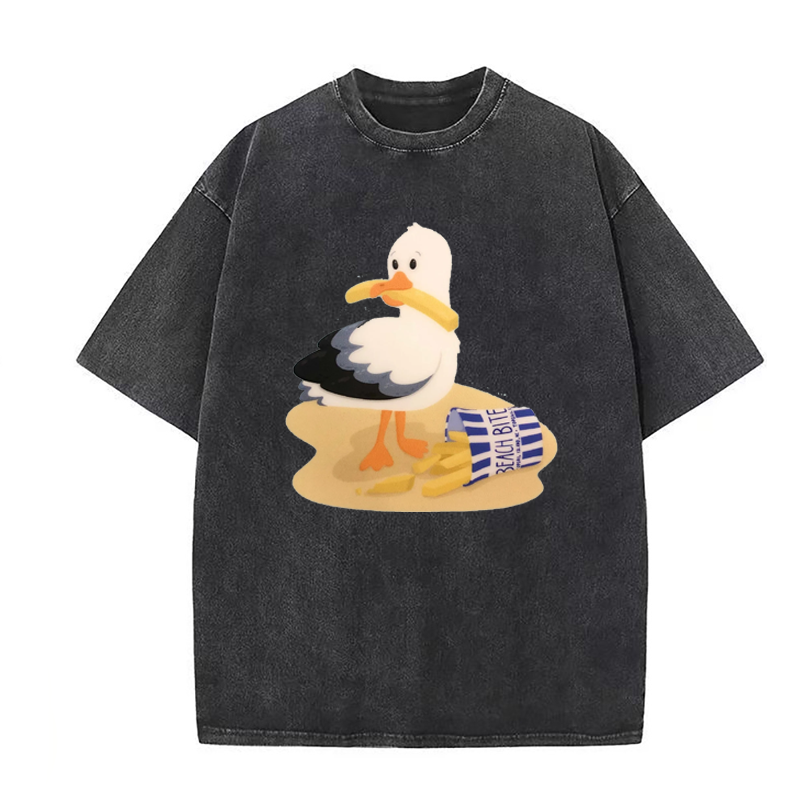 Seagull Stealing French Fries Tee