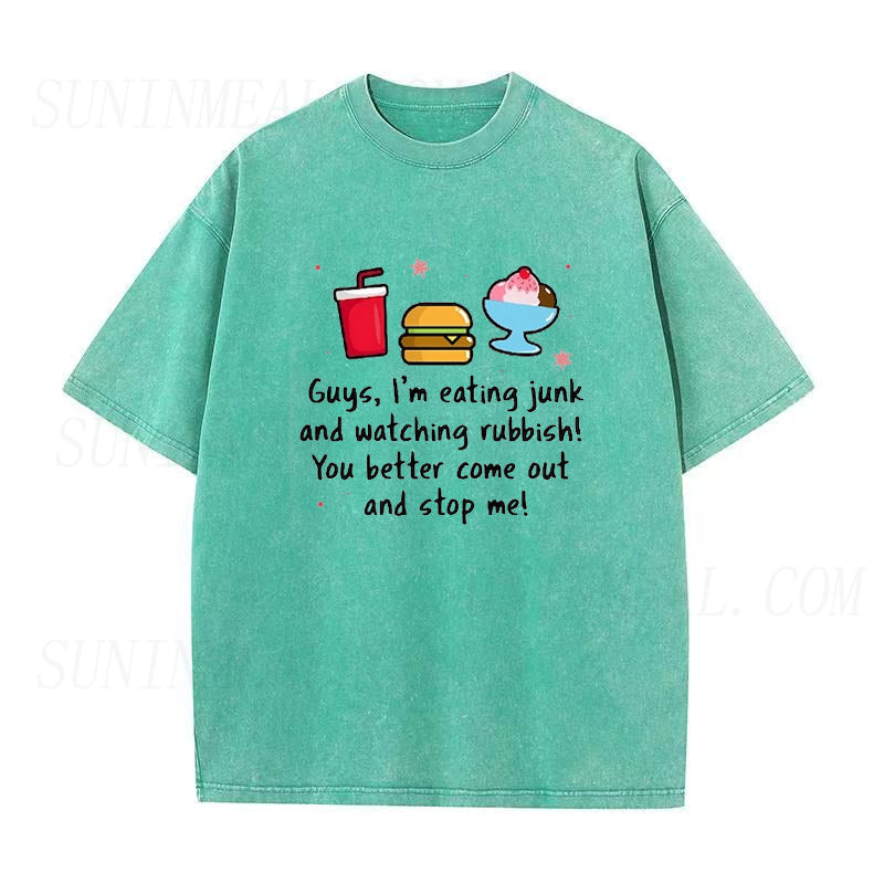 I'm eating junk and watching rubbish Unisex Tee