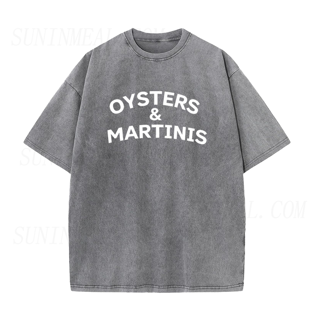 Vintage Oysters & Martinis Unisex Tee